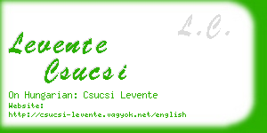 levente csucsi business card